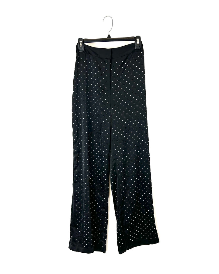 Dressy Black Rhinestone Pants - Size 0