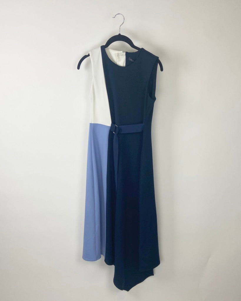 Blue Colorblock Dress - Size 2
