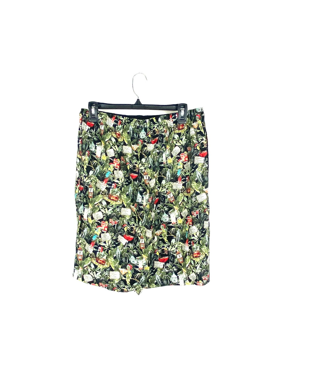 MENS Green Holiday Print Shorts - Medium