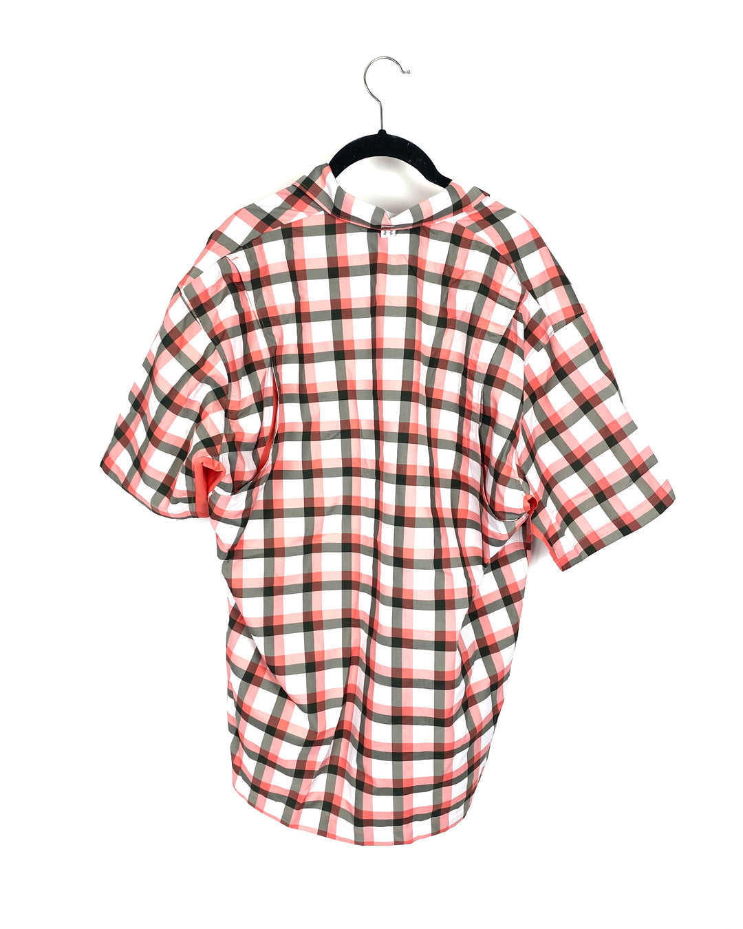 MENS Under Armour Coral Plaid Top - Medium