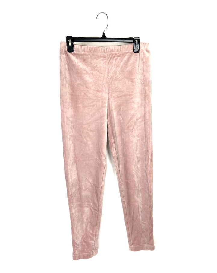 Velour Light Pink Leggings- Small and 1X