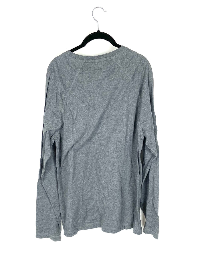 MENS Gray Long-Sleeved Shirt - Medium