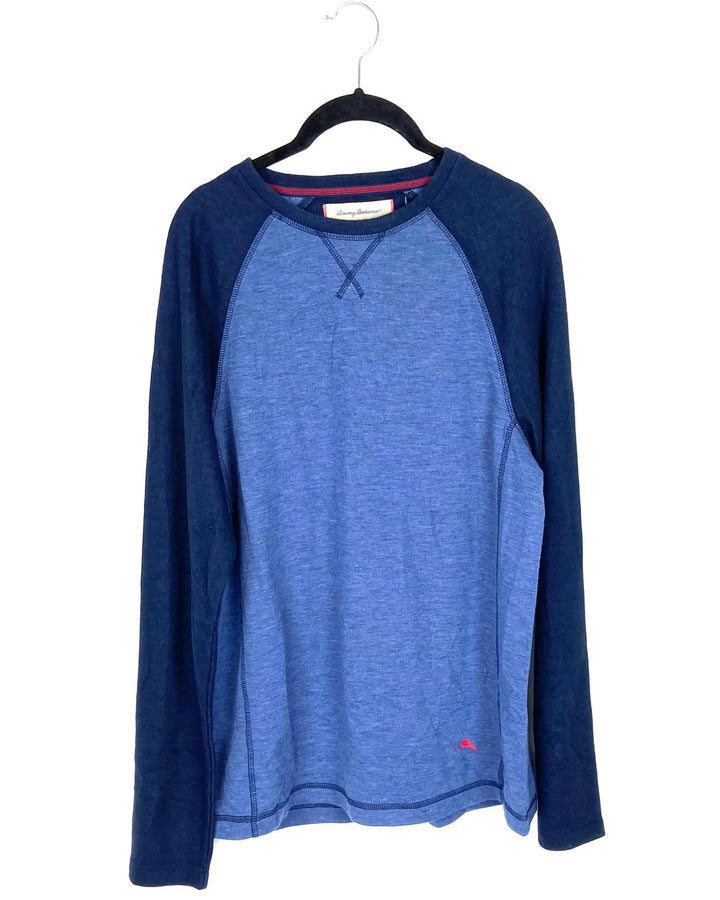 MENS  Blue Long Sleeved Top - Small