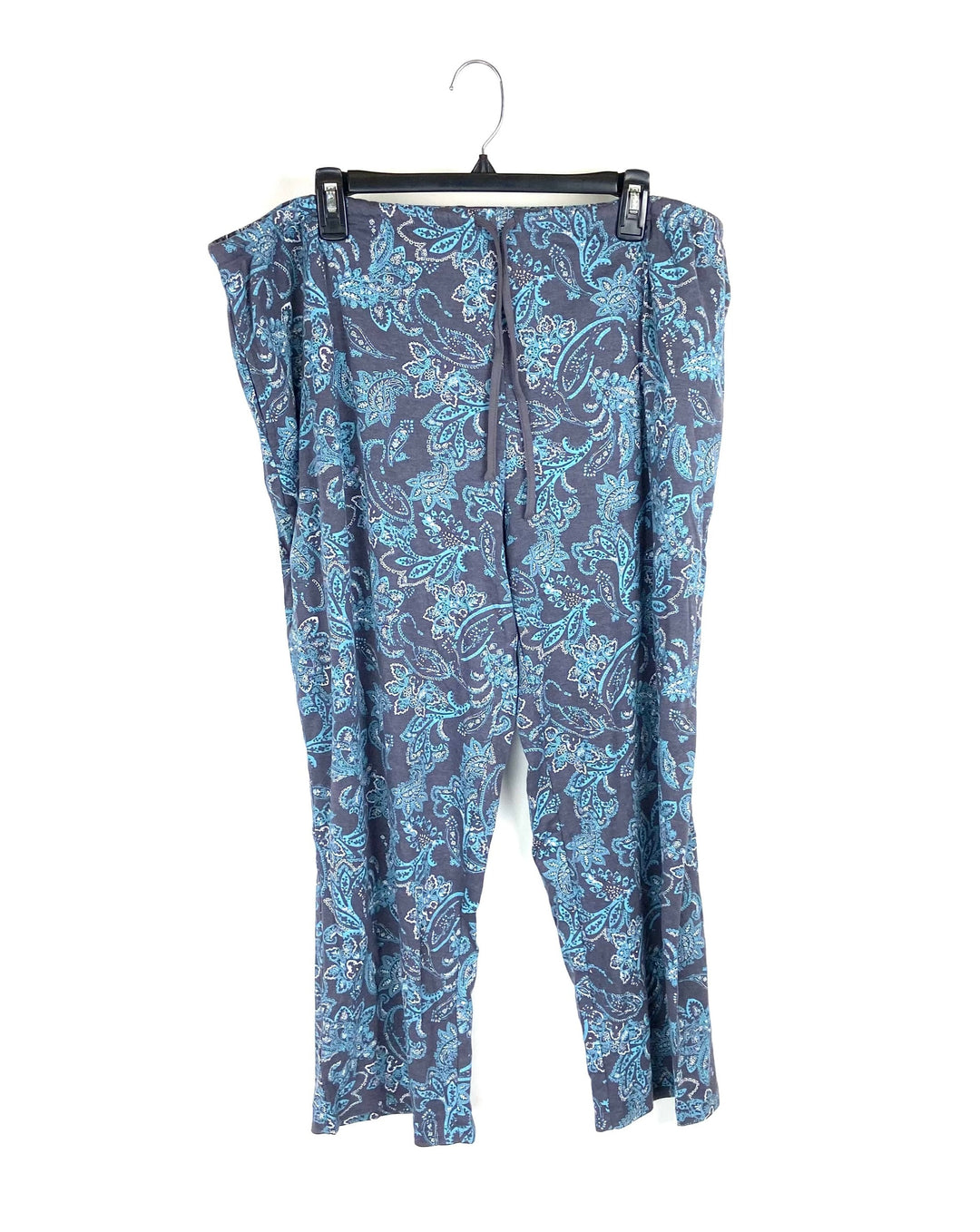 Dark Grey Copped Pajama Pants - Petite 1X