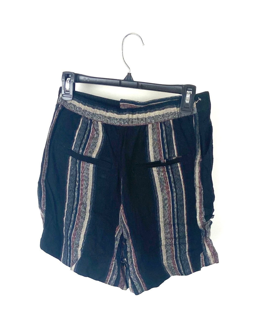 Black Striped Shorts - Medium