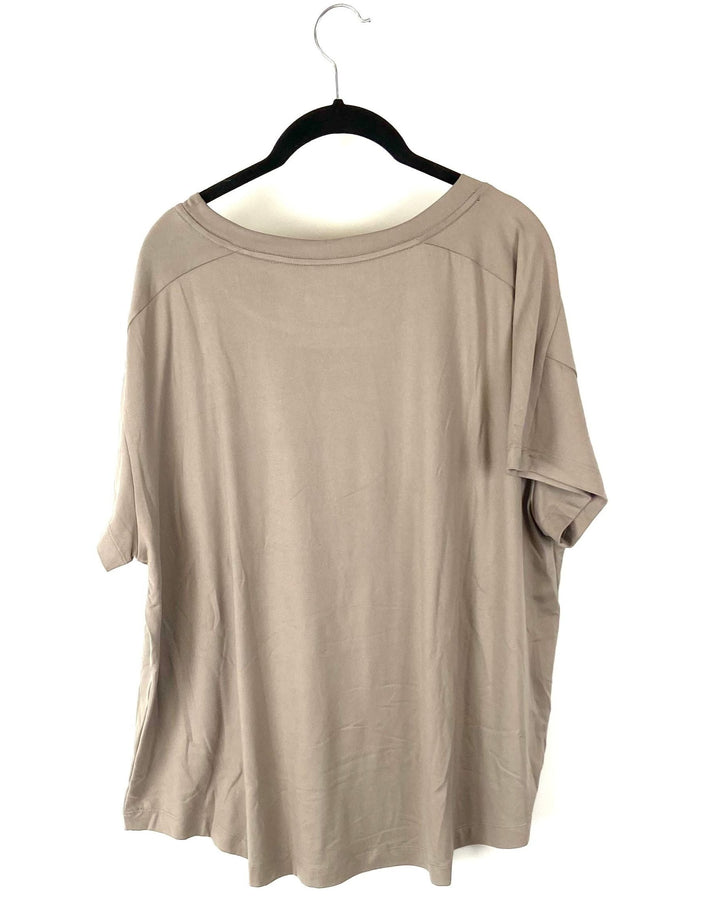 Light Brown Short Sleeve Shirt - Small, 1X