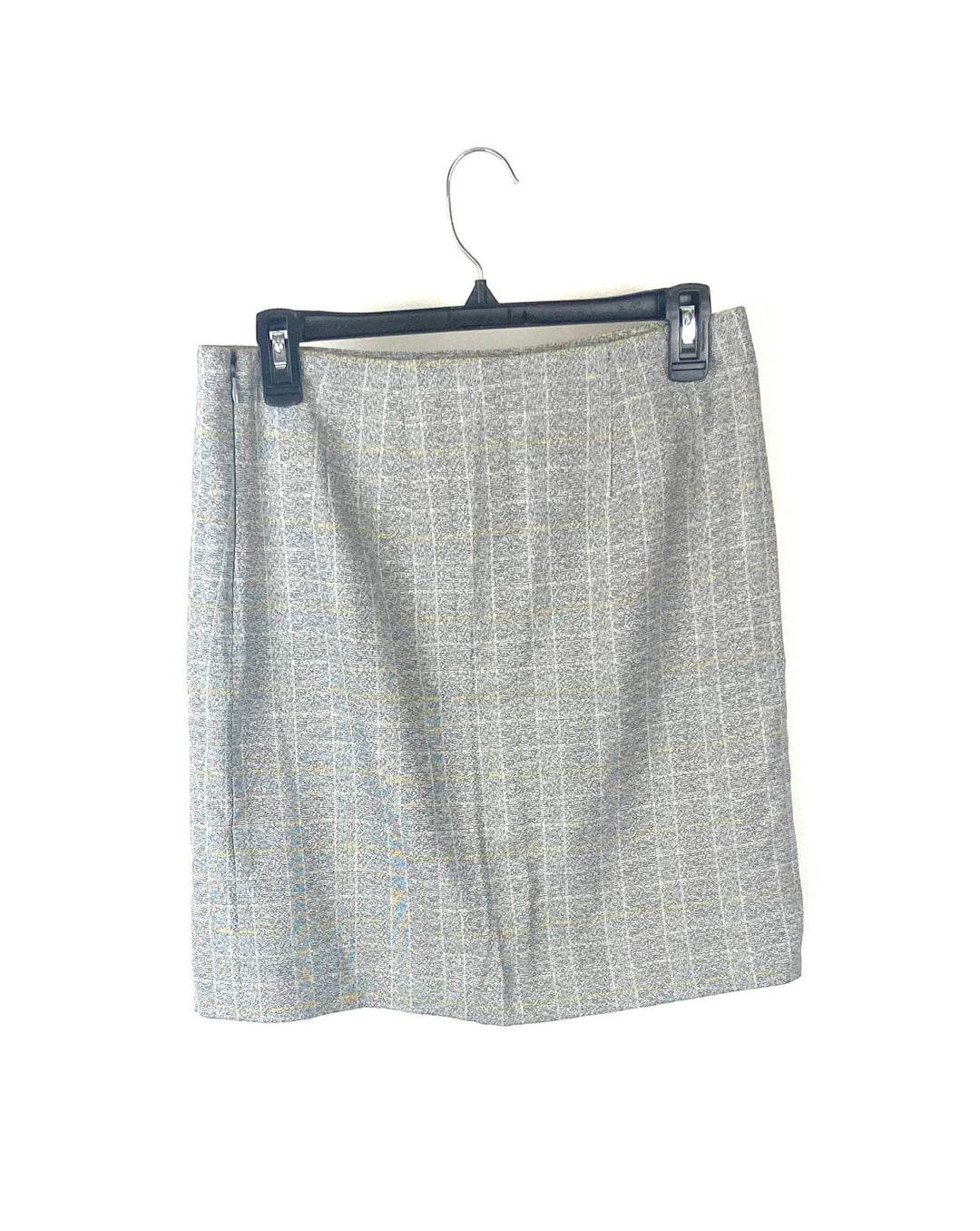 Grey Plaid Skirt - Medium