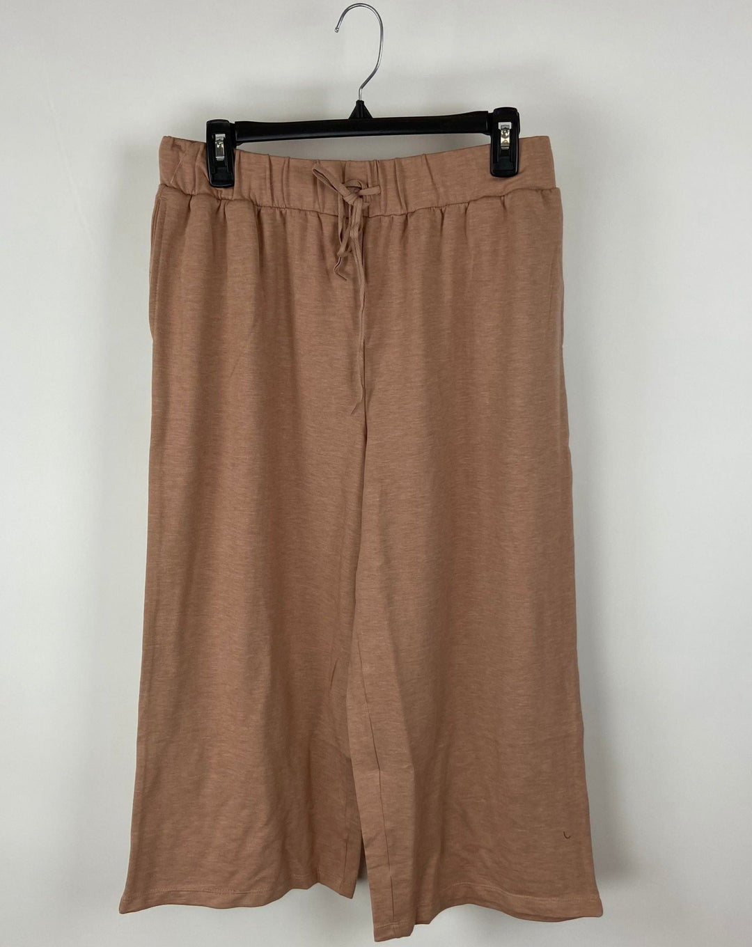 Tan Cropped Sweatpants - Small