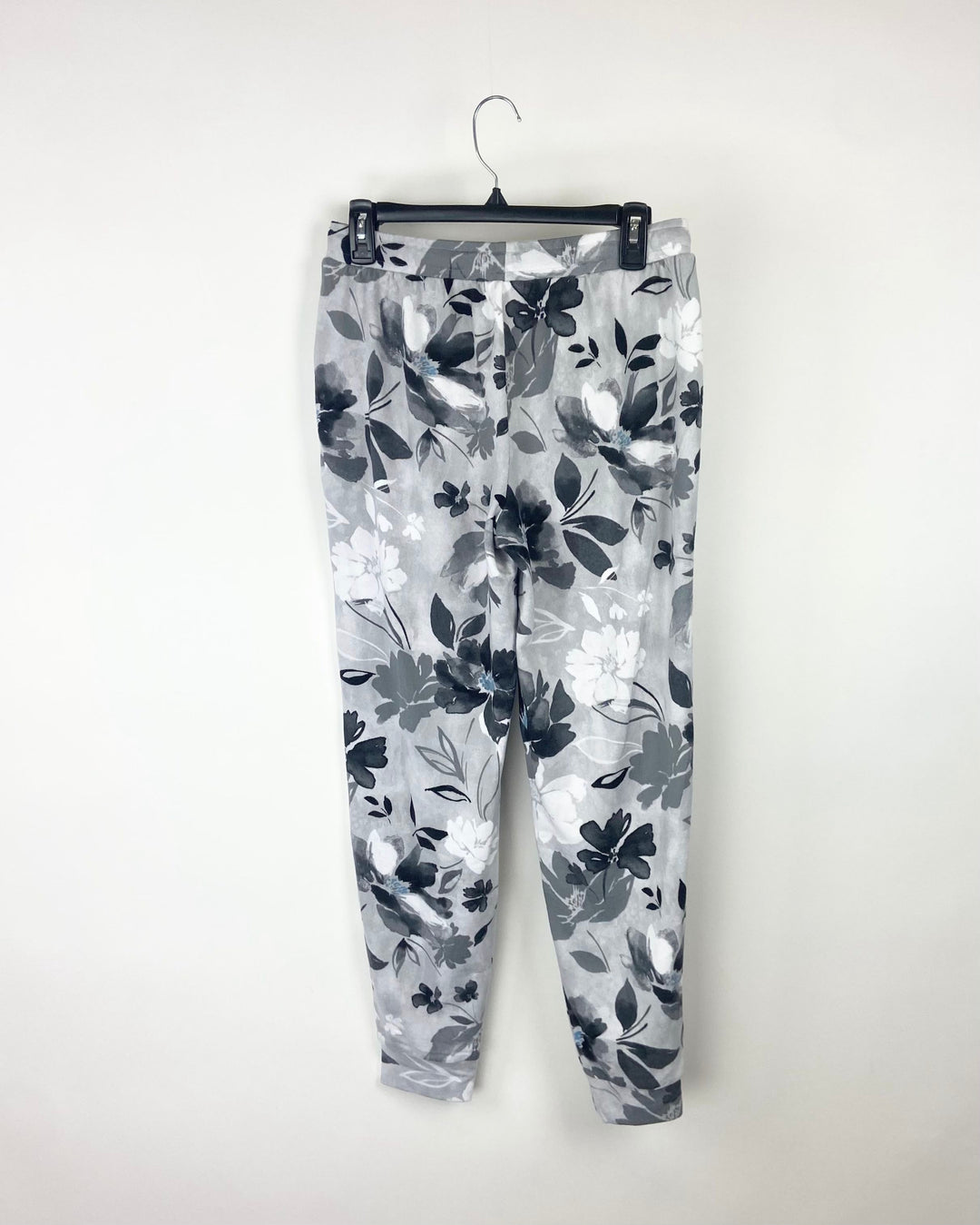 Grey Floral Pajama Pants - Small