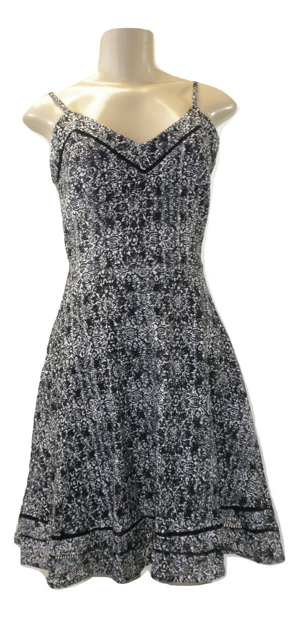 Aqua Black And White Pattern Dress - Size Small & Large - New With Tags - The Fashion Foundation