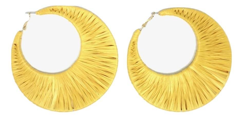 Large Yellow Circle Earrings - The Fashion Foundation - {{ discount designer}}