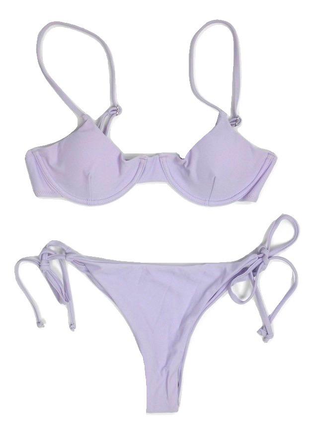 Zaful Lavender Thong Bikini - Size Small - Donated From Designer - The Fashion Foundation