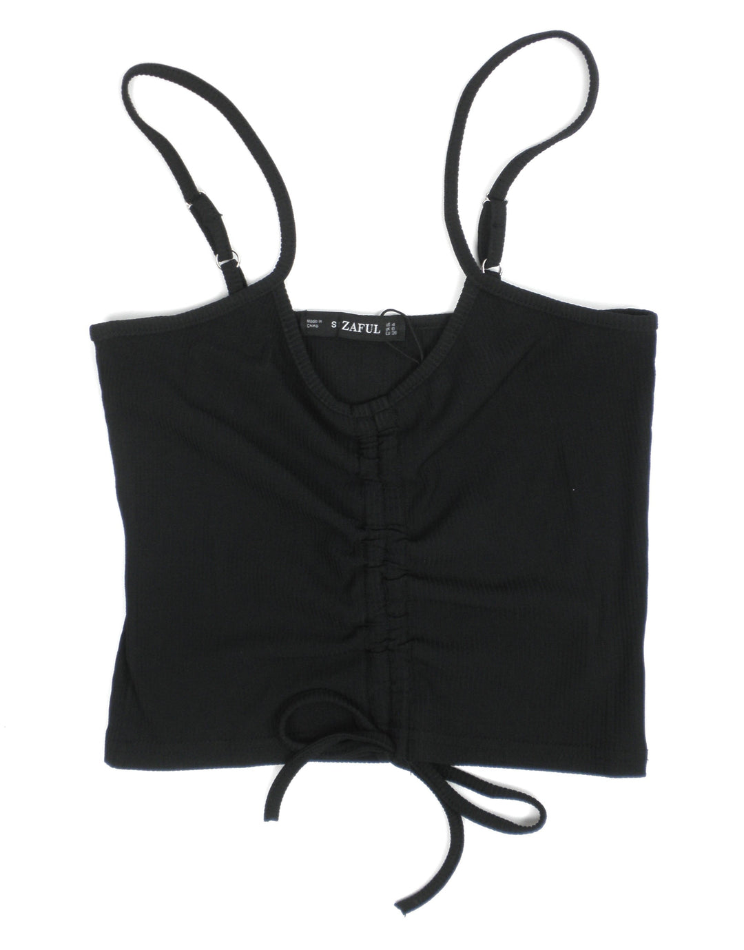 Zaful Black Ruched Tank Top - Small & Medium - Donated From The Designer - The Fashion Foundation