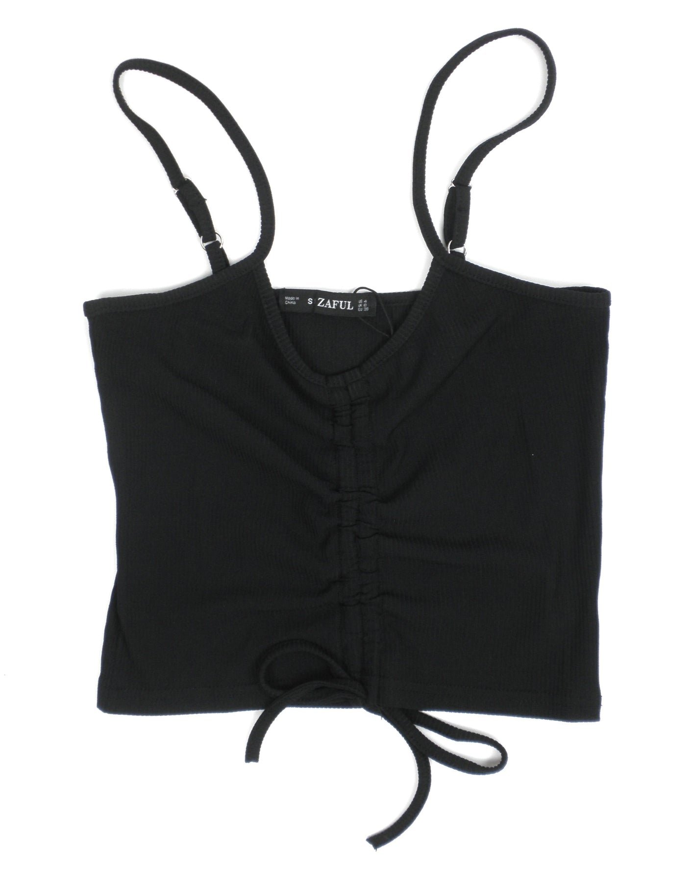 Zaful Black Ruched Tank Top - Small – The Fashion Foundation