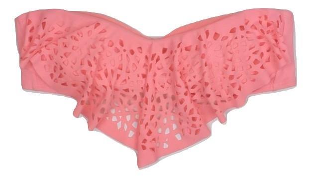 Xhilaration Coral Ruffle Bikini Top - Large - The Fashion Foundation - {{ discount designer}}