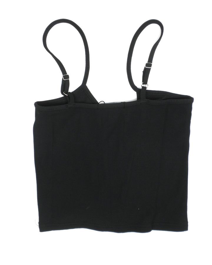 Zaful Black Ruched Tank Top - Small & Medium - Donated From The Designer - The Fashion Foundation