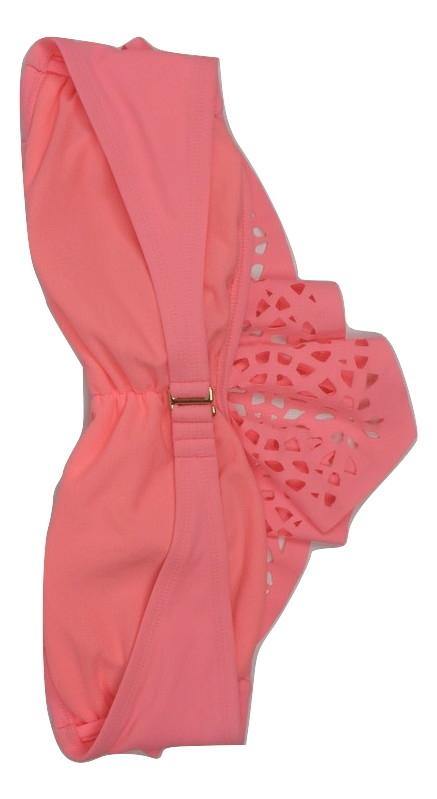 Xhilaration Coral Ruffle Bikini Top - Large - The Fashion Foundation - {{ discount designer}}