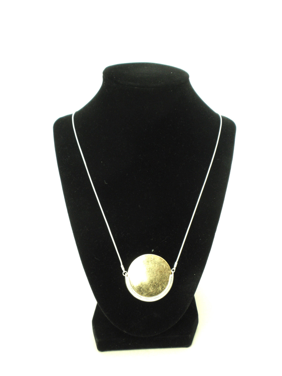 Long Necklace with Gold and Silver Pendant - The Fashion Foundation - {{ discount designer}}