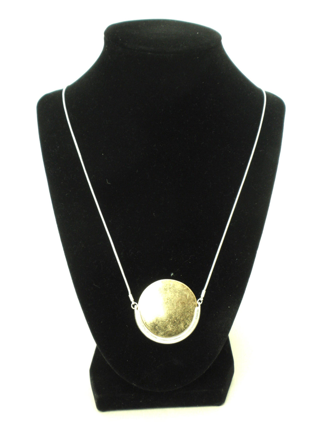 Long Necklace with Gold and Silver Pendant - The Fashion Foundation - {{ discount designer}}