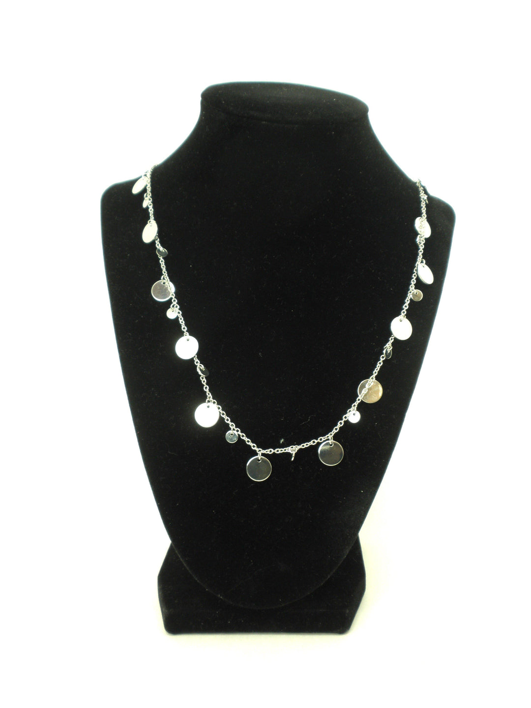 Necklace Lined with Silver Circles - The Fashion Foundation - {{ discount designer}}