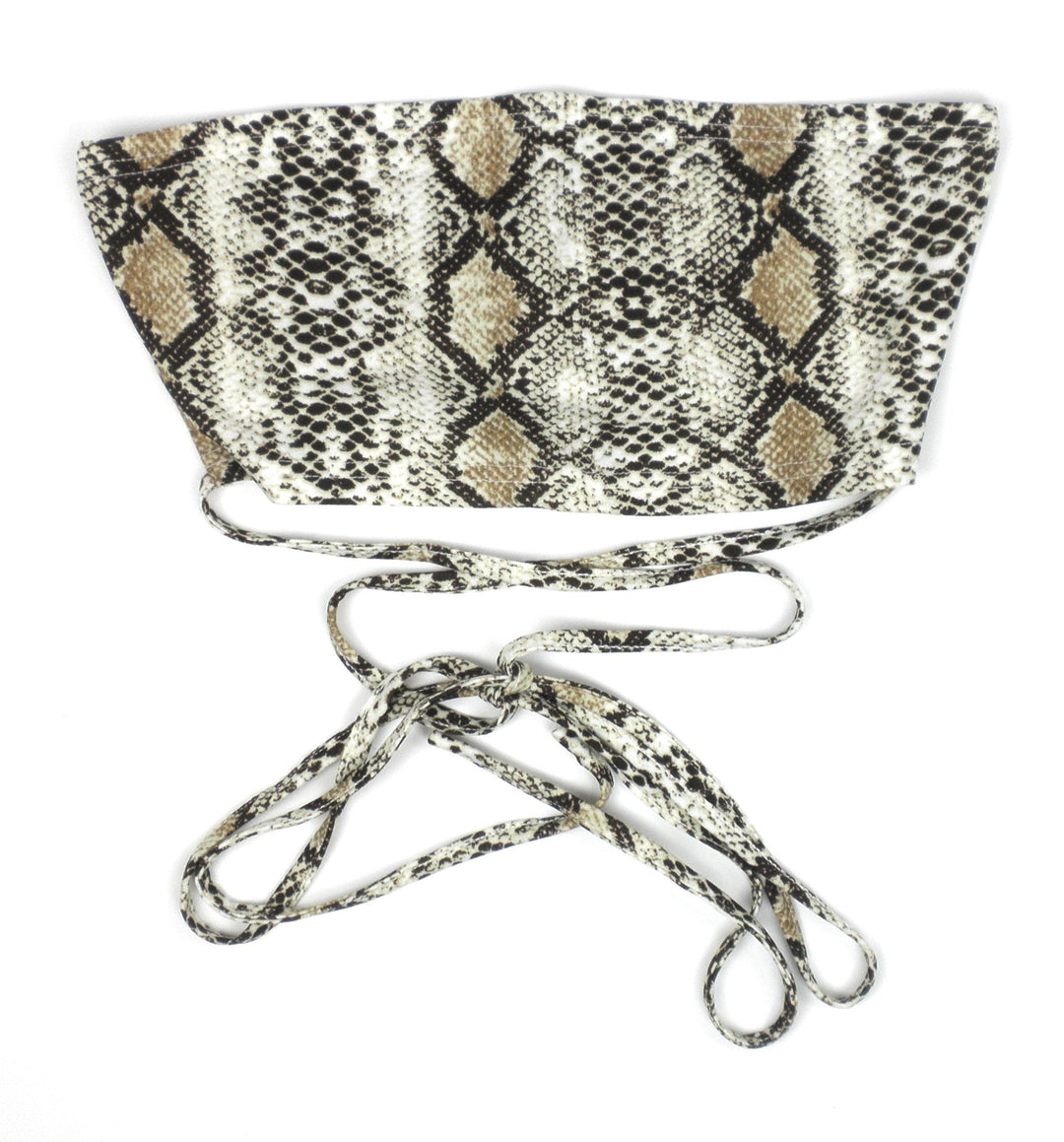 Zaful Brown Snakeskin Wrap Top - Small/Medium - The Fashion Foundation - {{ discount designer}}