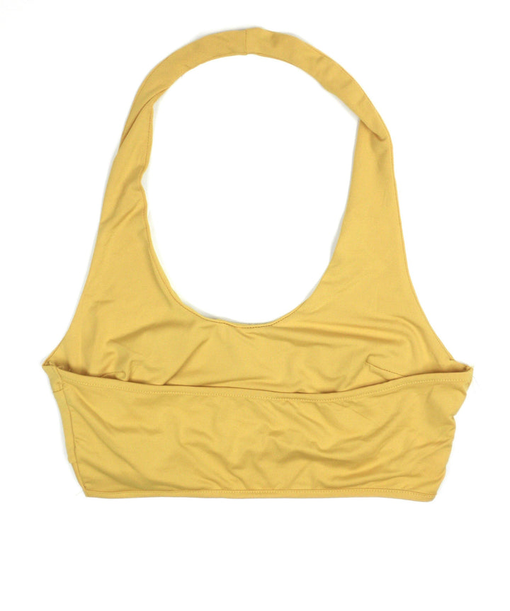 Zafull Yelow Crop Top with Tie - Medium - The Fashion Foundation - {{ discount designer}}