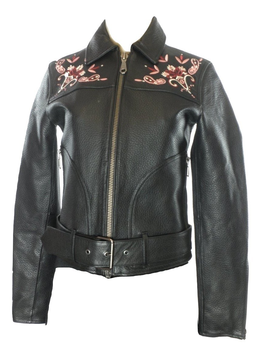 Rebecca Minkoff Floral Embroidered Leather Jacket - Size XXS, XS - The Fashion Foundation