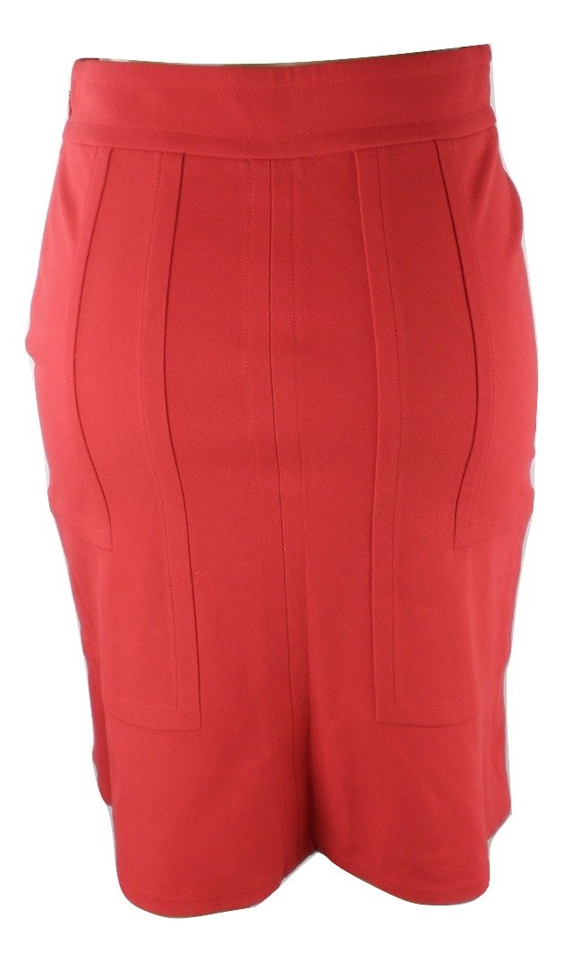 DKNY Red Mid Length Skirt - Size 2 - The Fashion Foundation