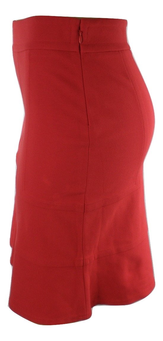 DKNY Red Mid Length Skirt - Size 2 - The Fashion Foundation