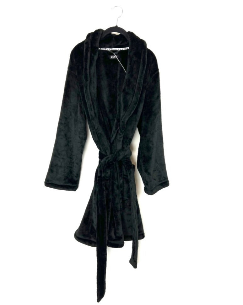 Black Fuzzy Robe - Small/Medium