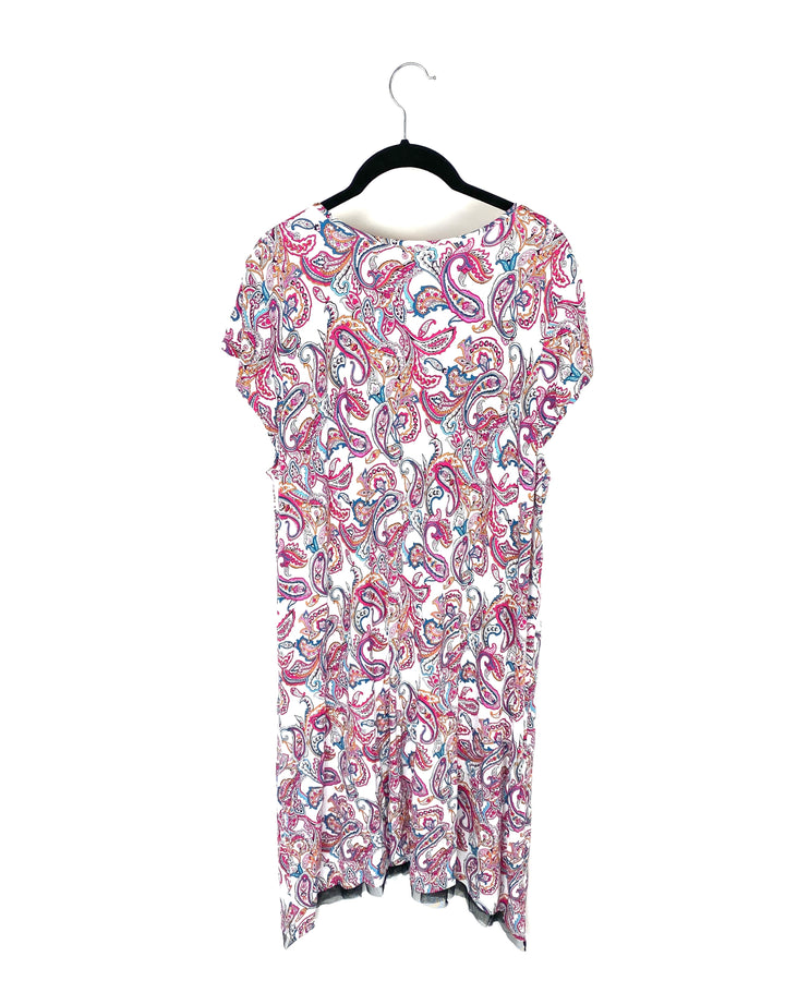 Multicolor Abstract Print Lounge Dress - 1X