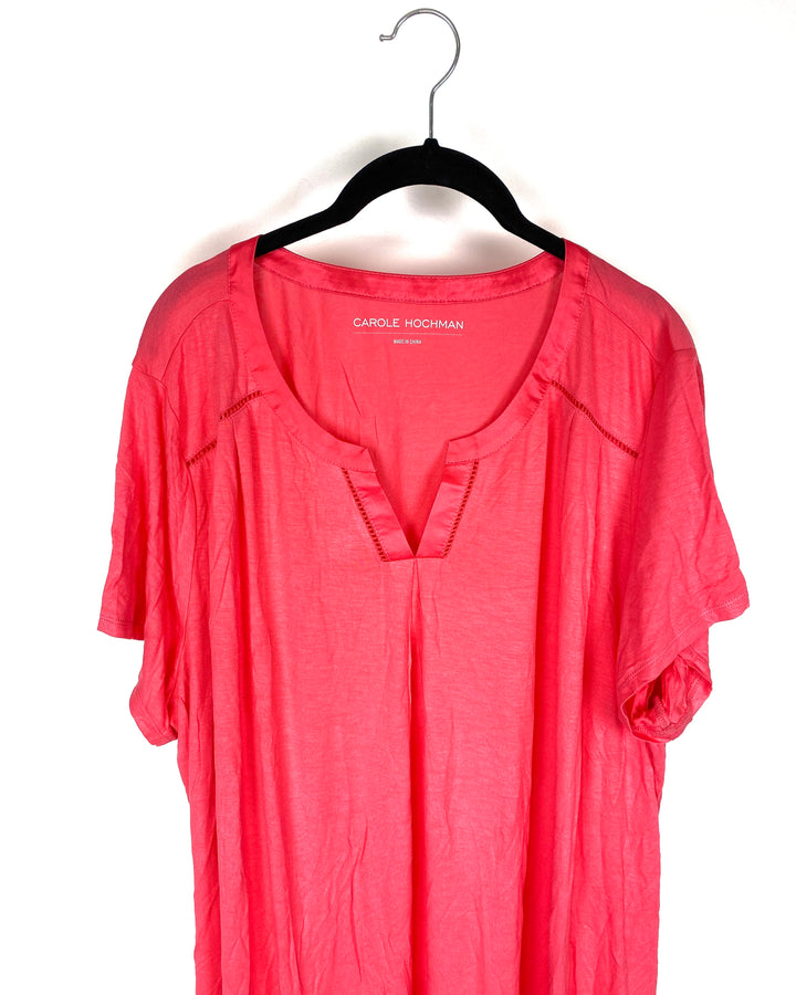 Coral Short Sleeve Dress - Extra Large