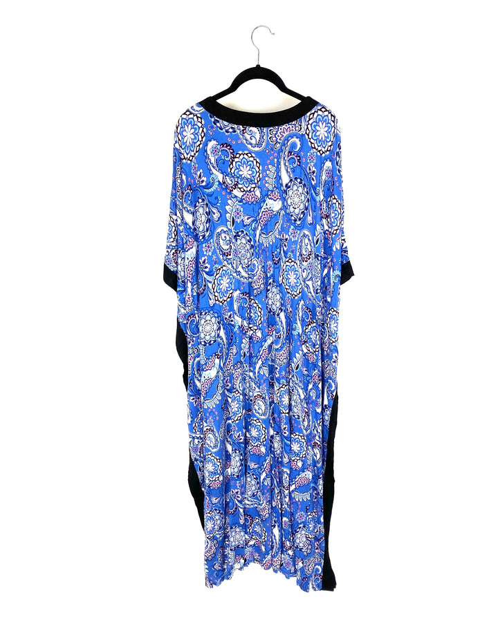 V-Neckline Blue Caftan - Small/Medium
