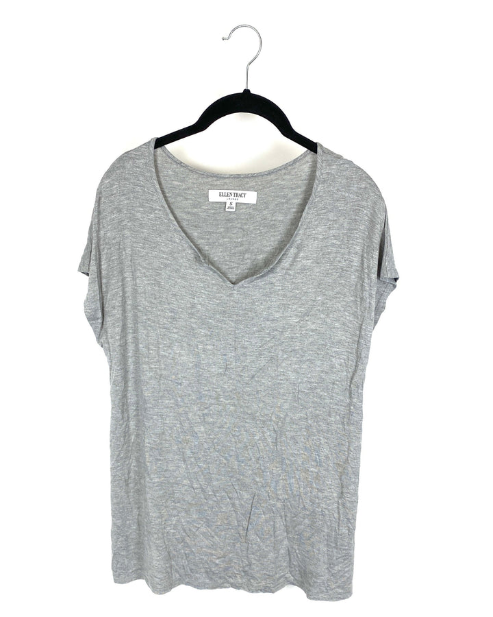 Short Sleeve Grey Top - Small