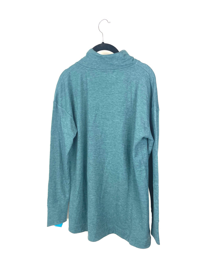 Heather Blue Half Zip - Size 6/8