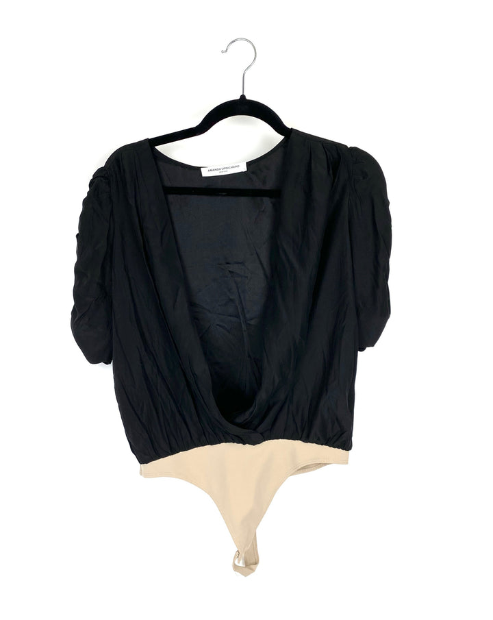 Black Silk Bodysuit - Small