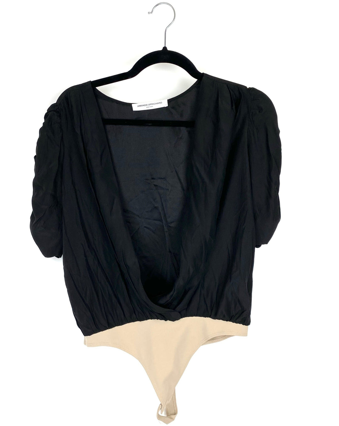 Black Silk Bodysuit - Small