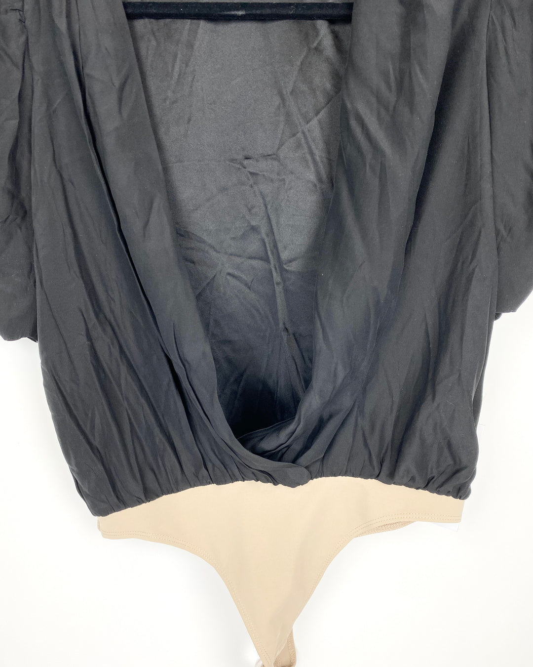 Black Silk Bodysuit - Small