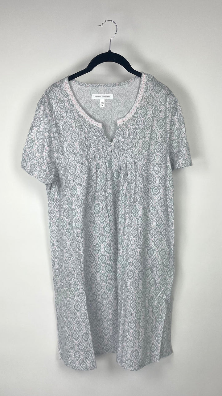 Pink And Grey Nightgown - Medium