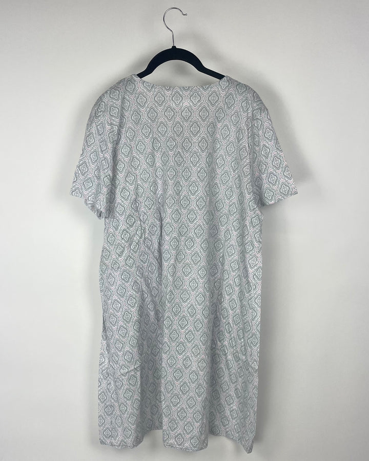 Pink And Grey Nightgown - Medium