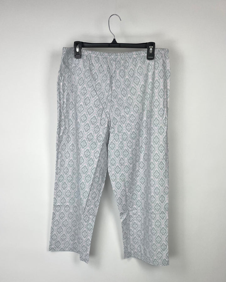 Pink and Grey 2 Piece Pajama Set - Medium
