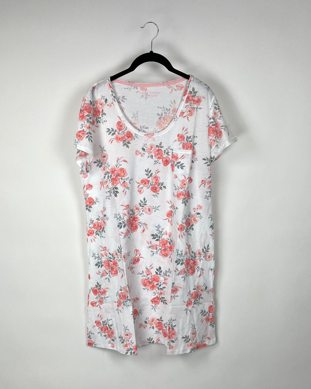 Orange Floral Nightgown - Medium