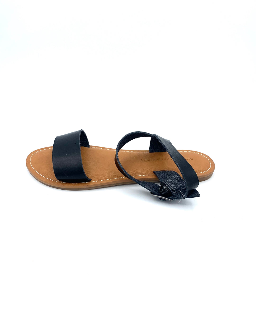 Black Strap Sandals - Size 6