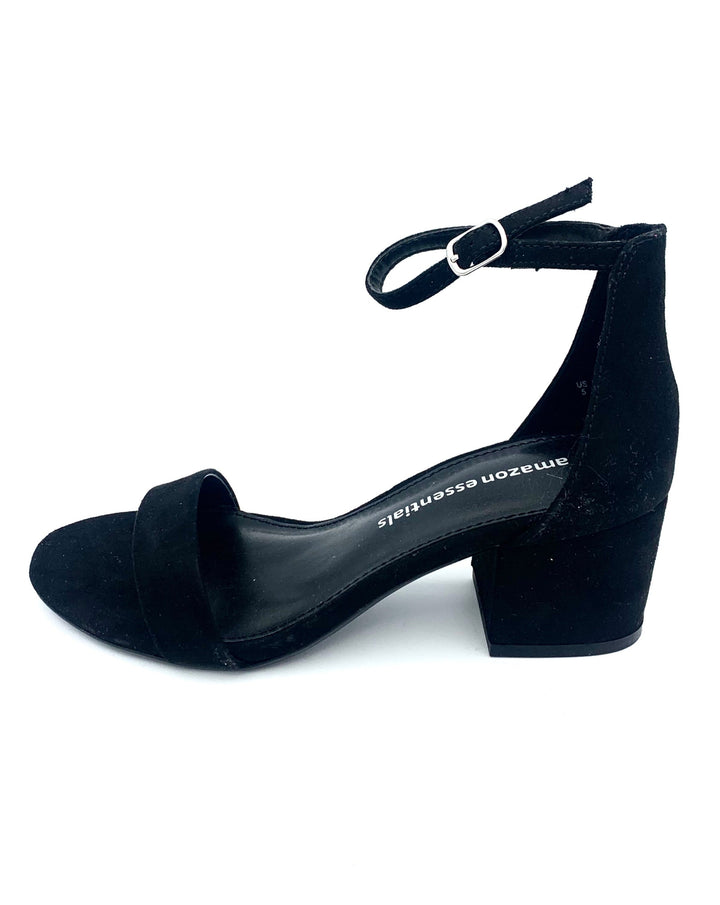 Black Suede Heels - Size 5