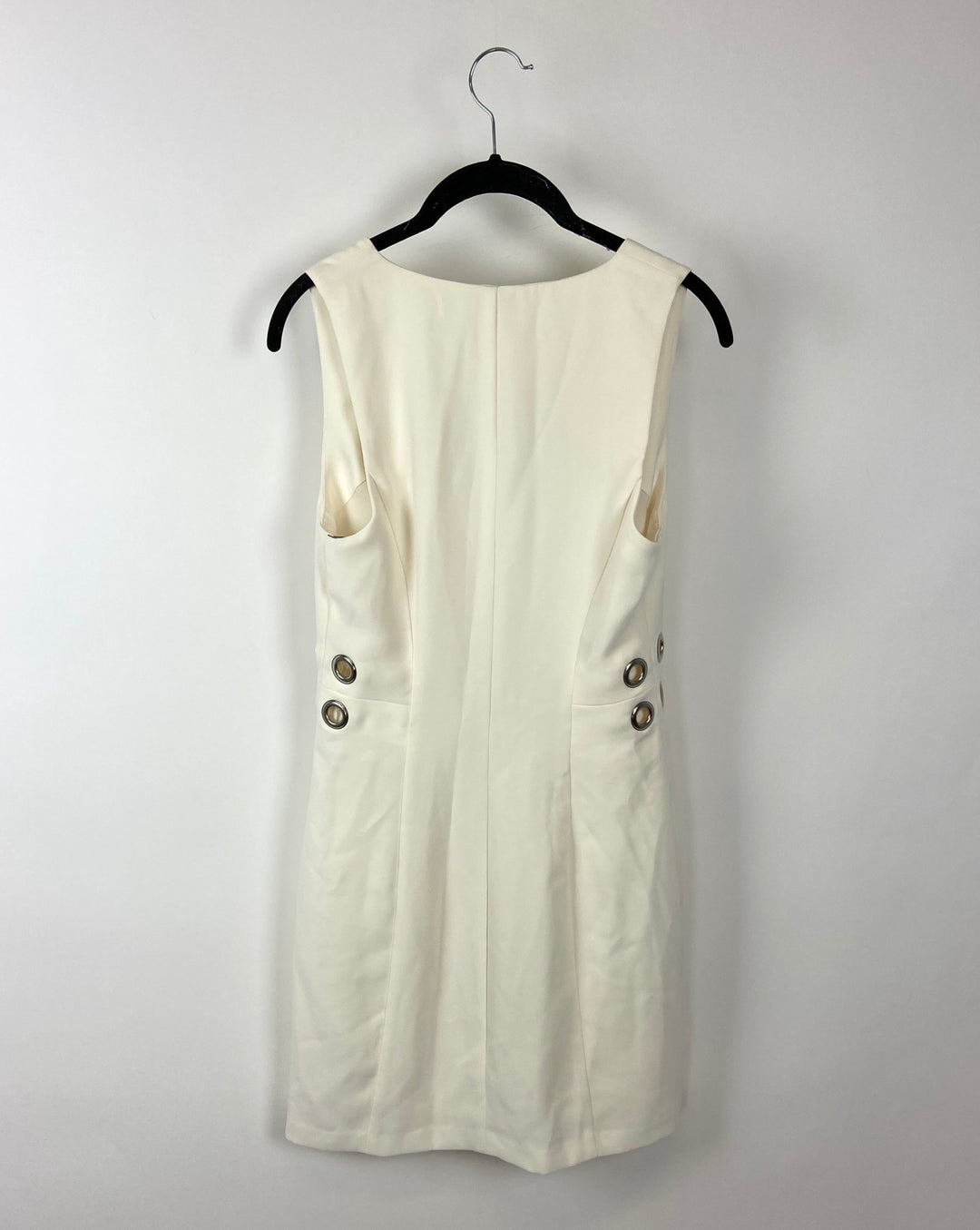 White Front Zip Dress - Small