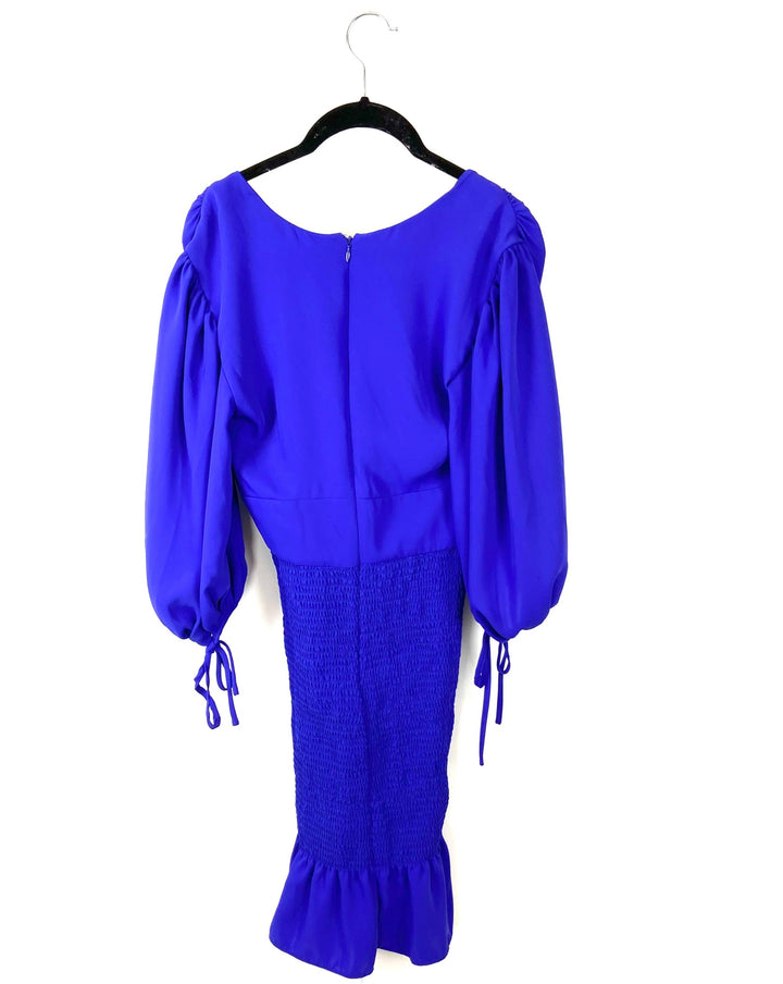Purple V Neck Dress - Size Extra Small, Small and Medium