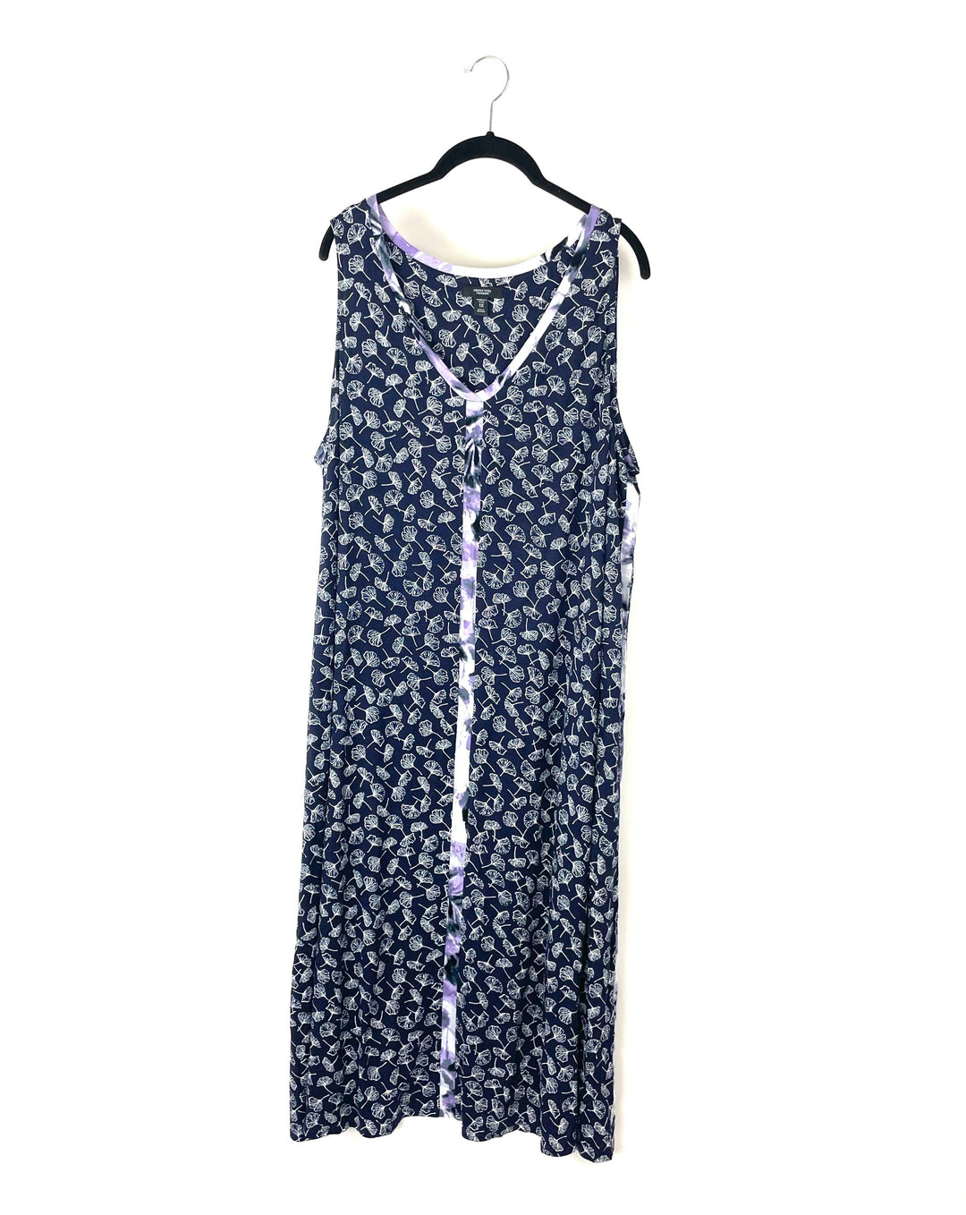 Blue And Purple Floral Lounge Dress - 1X