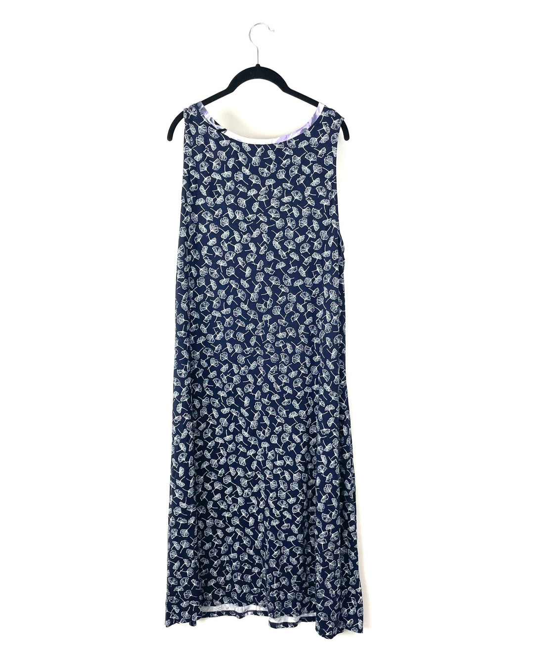 Blue And Purple Floral Lounge Dress - 1X