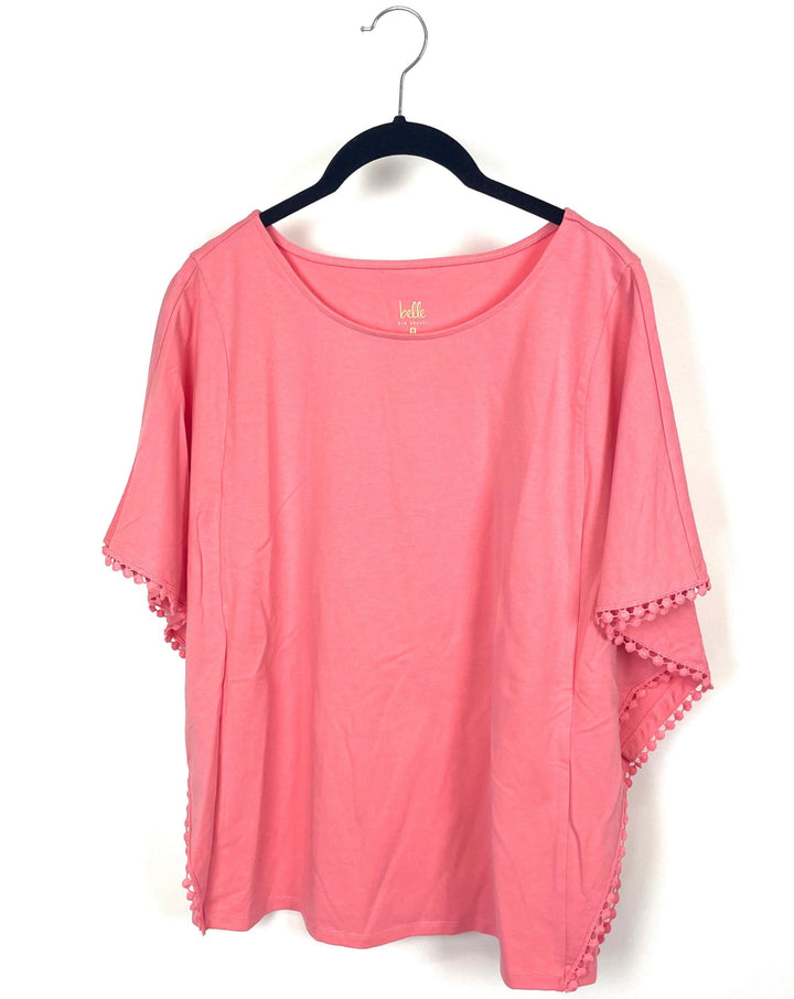 Coral Short Sleeve Winged Shirt - Large/Extra Large