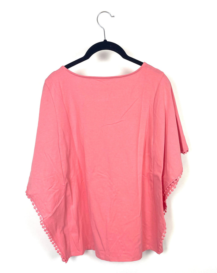 Coral Short Sleeve Winged Shirt - Large/Extra Large